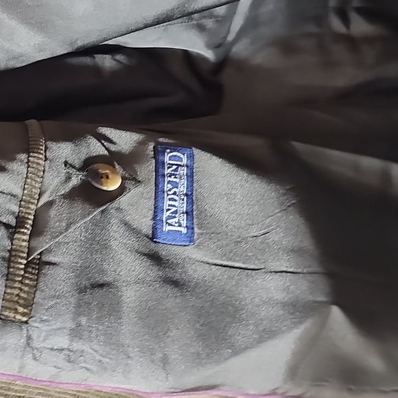 Land's End corduroy olive green lined jacket size 43L - Picture 6 of 14